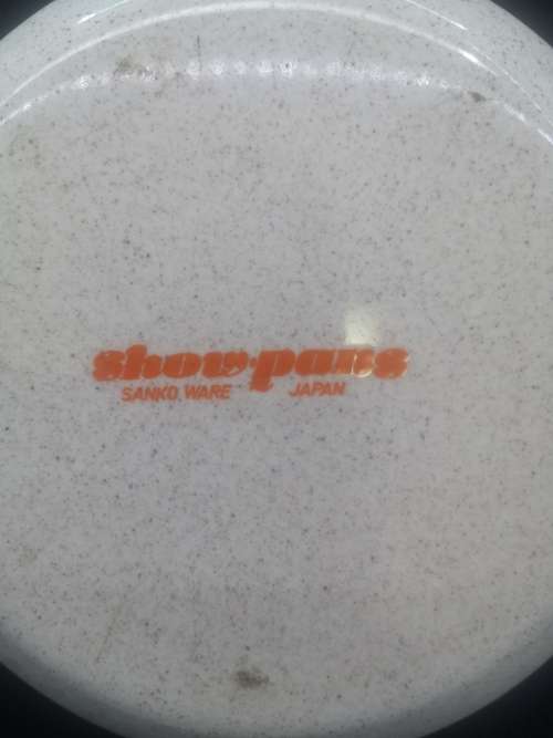 Vintage ShowPans Sanko Ware Small Poppy print Enamel Pot Japan