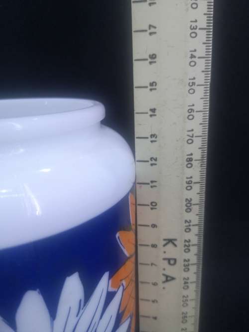 Vintage milk glass cannister - Italy