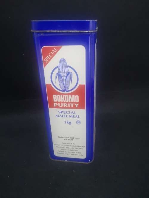 Bokomo cake flour tin - Vroue Landbouvereniging van Kaapland 75 jaar