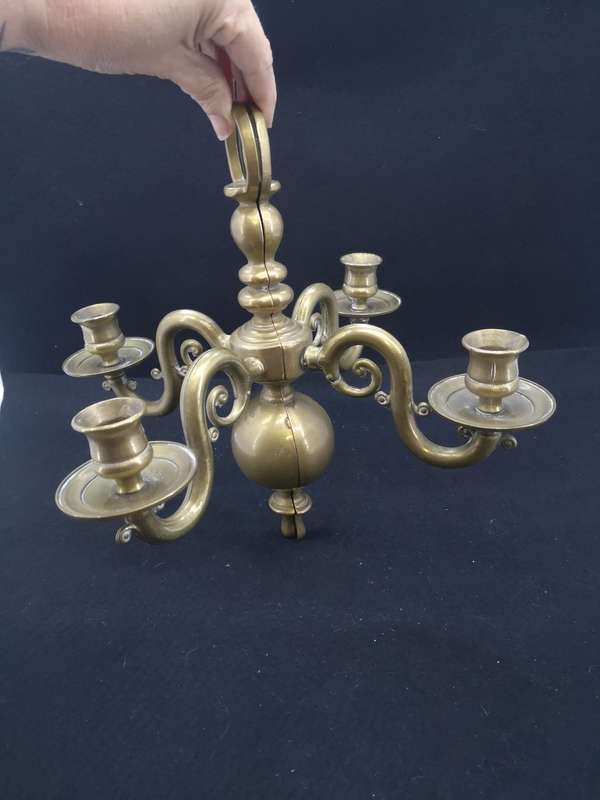 Heavy brass candle holders - set of two