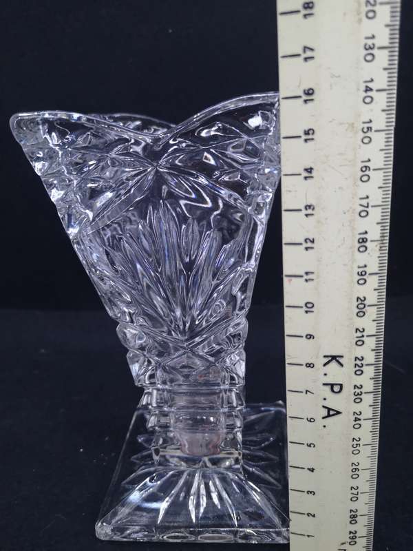Vintage beautiful 1930`s heavy glass vase