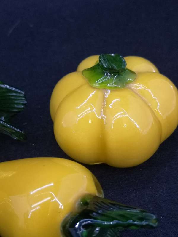 Art glass veg - all of these has some damage on the green stems