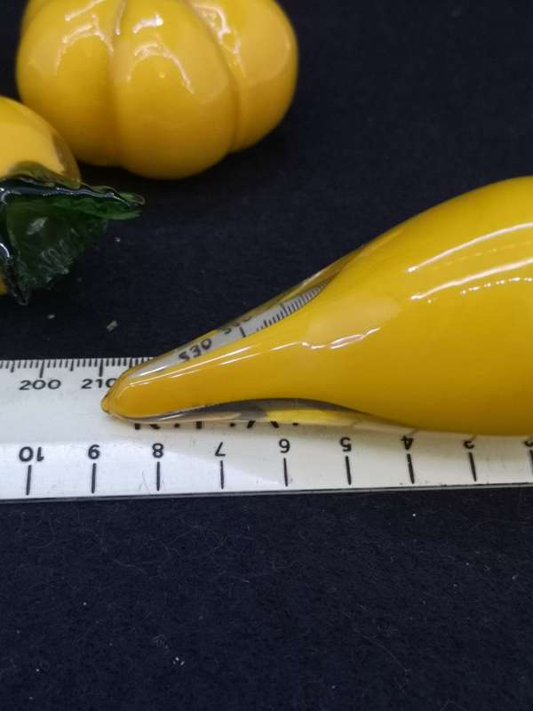 Art glass veg - all of these has some damage on the green stems