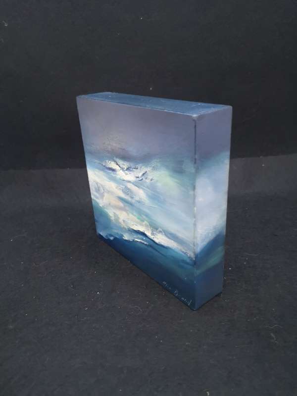 Small block painting - seascape by Mia Brand