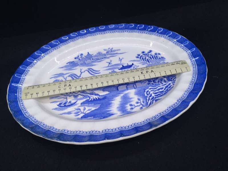 Antique Victorian Copeland Mandarin Pattern large oval serving platter