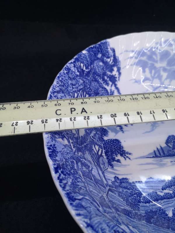Genuine hand engraving Ridgway iron stone Meadowsweet serving bowl