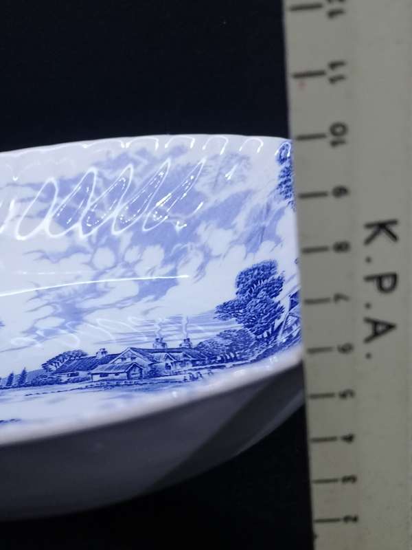 Genuine hand engraving Ridgway iron stone Meadowsweet serving bowl