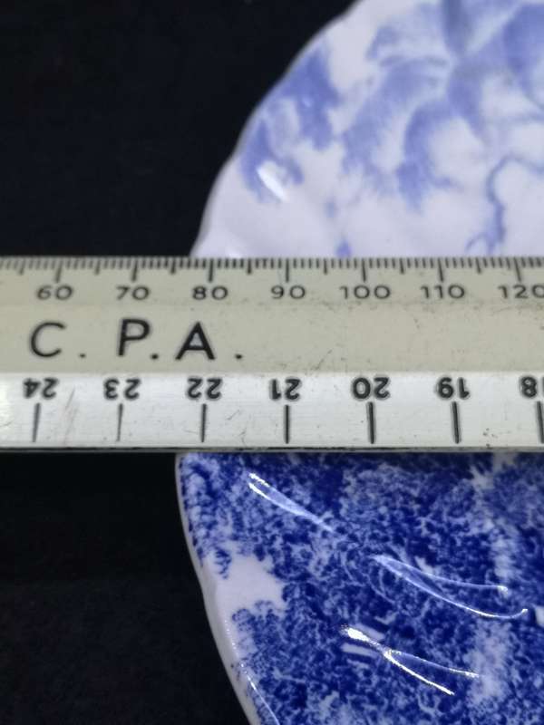 Genuine hand engraving Ridgway iron stone Meadowsweet plate - repaired