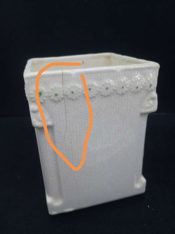 Ceramic Cannister - hairline crack