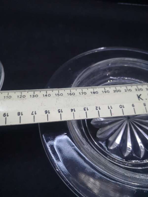 Pressed glass butter dish