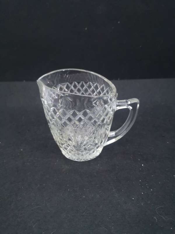 Pressed glass milk jug