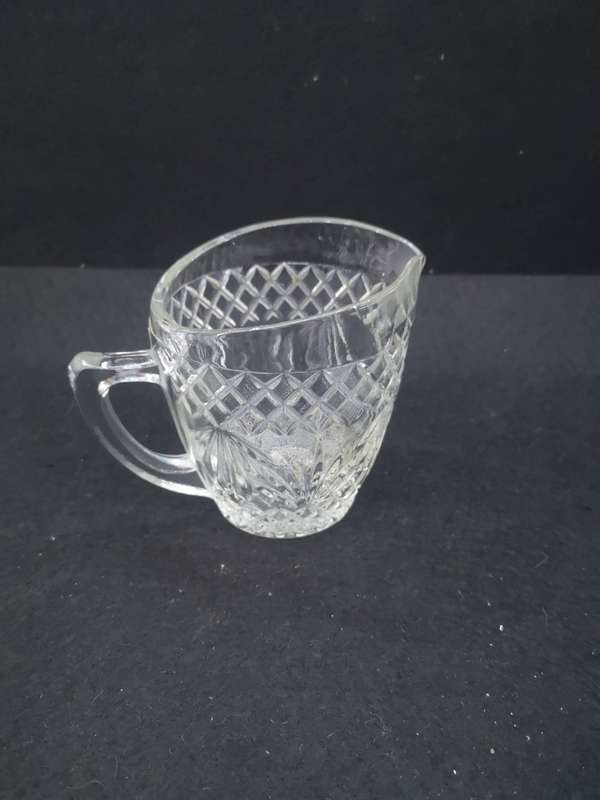 Pressed glass milk jug