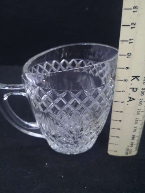 Pressed glass milk jug