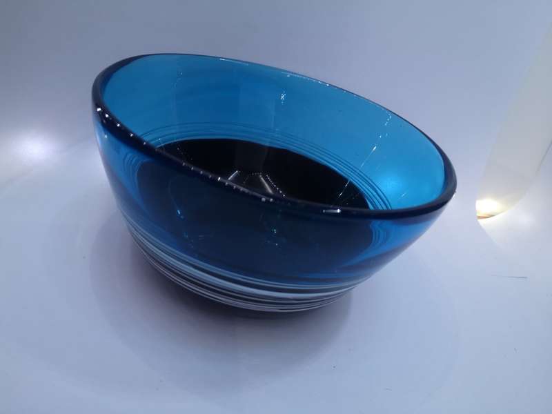 Blue Studio glass bowl
