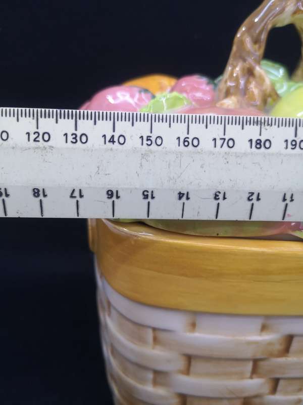 Handmade ceramic fruit cannister