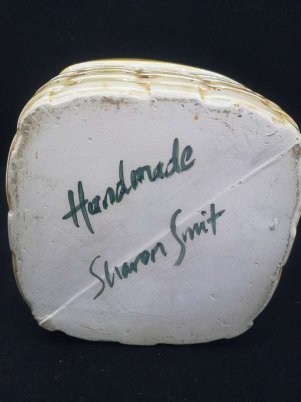 Handmade ceramic fruit cannister