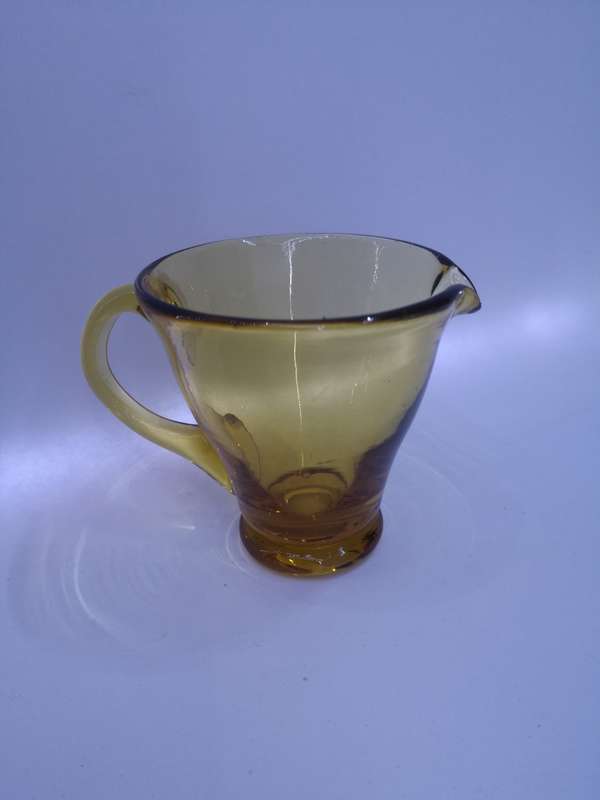 Amber glass milk jug