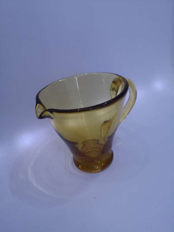 Amber glass milk jug