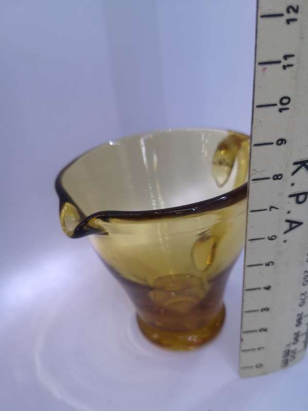 Amber glass milk jug