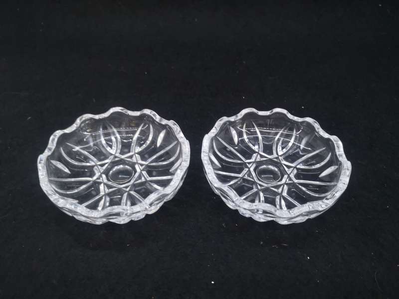 Set of three glass trinkets