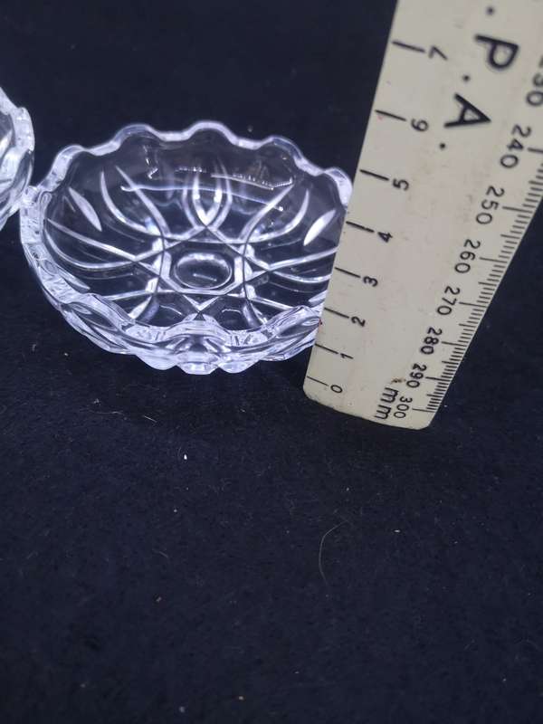 Set of three glass trinkets