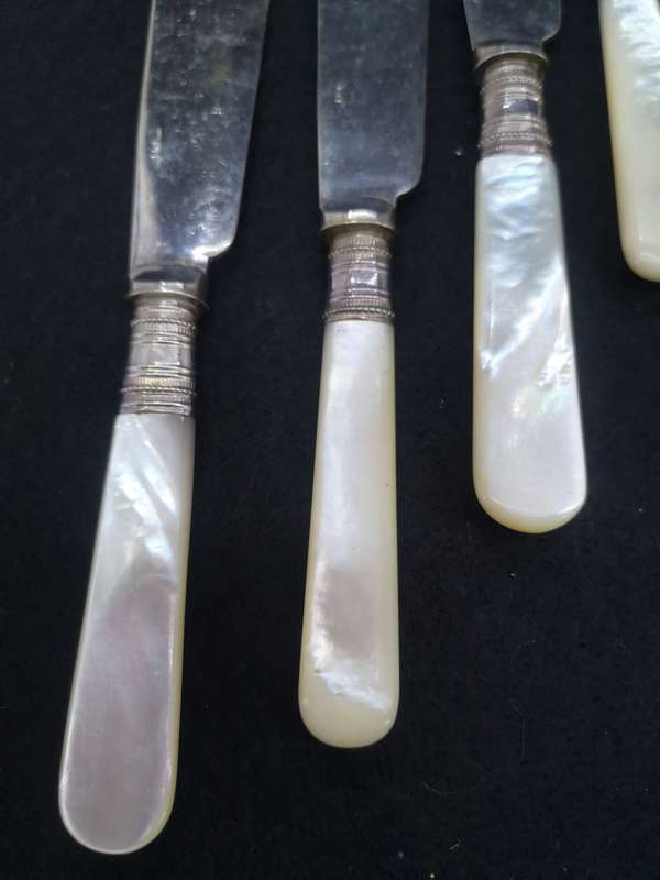 Mother of pearl fish knifes and forks set