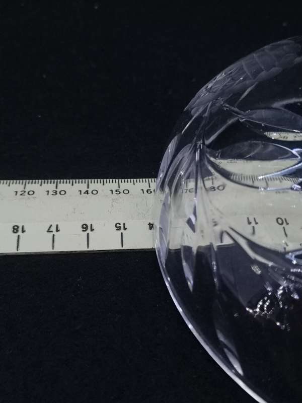 Cut crystal butter/cheese dish cover - small fleabites on rim