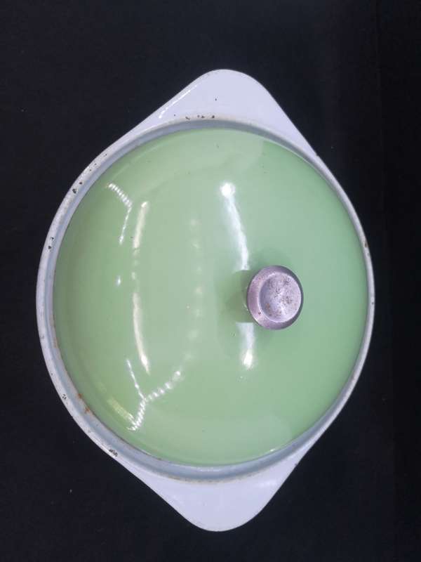 Beautiful green enamel cast iron pot