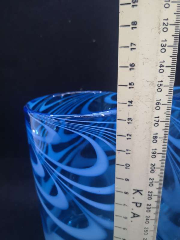 Stunning turquois glass pair