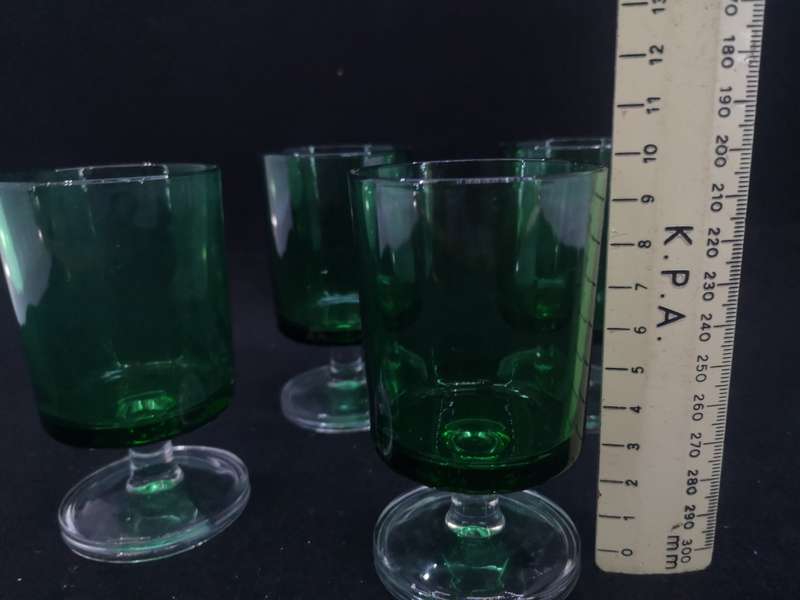Green Vintage Luminarc glasses set of 4