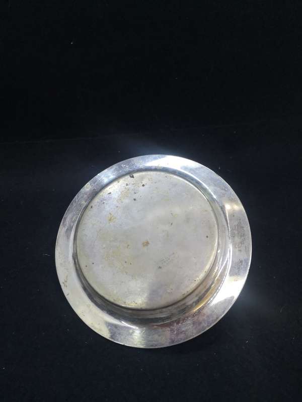 Silver plated butter dish