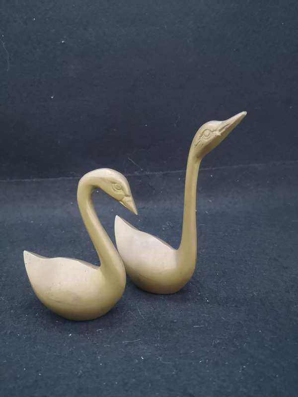 Solid brass swann pair