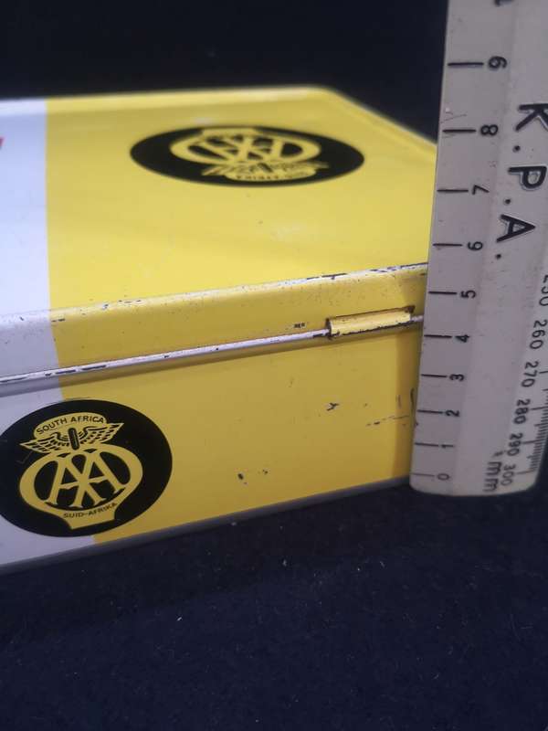 Vintage South Africa AA Automobile Association First Aid kit in tin with contents - contents expired