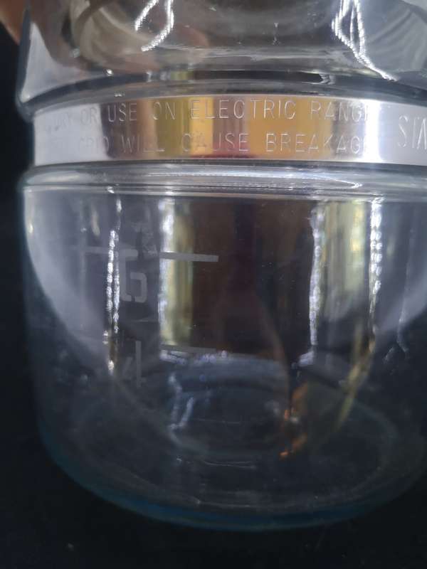 Vintage Pyrex Flameware glass coffee pot