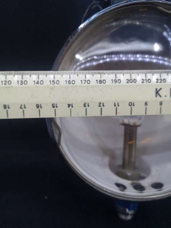 Vintage White Enamel Fisherman`s Gas Lamp with extra replacement glass