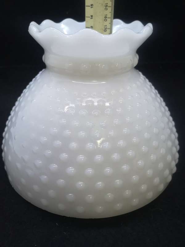 Hobnail milk glass lamp shade