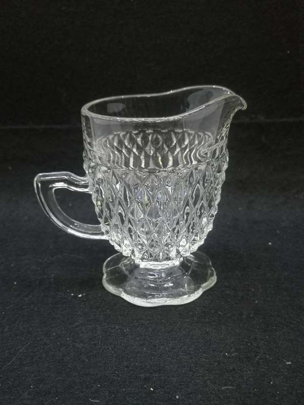 Vintage glass milk jug