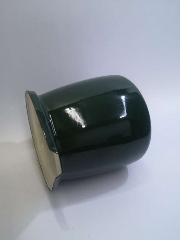 Dark green enamel jug