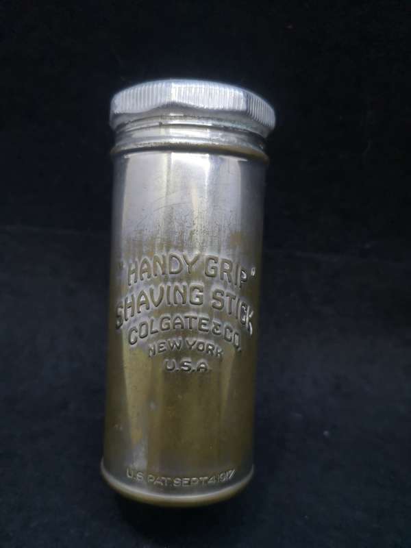 Vintage Golgate Handygrip tins and Kloster Frau bottle