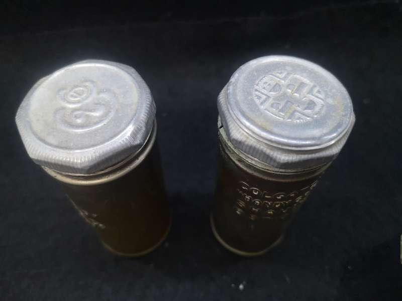 Vintage Golgate Handygrip tins and Kloster Frau bottle