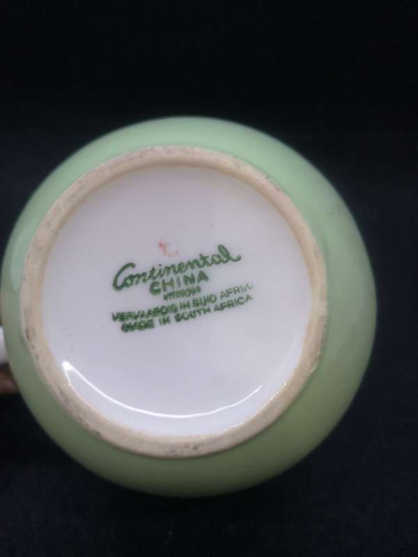 Vintage Continental China green jug