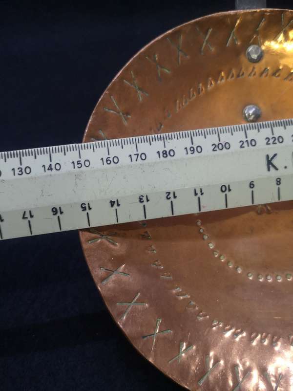 Two huge Vintage copper handmade skimmer and spoon set