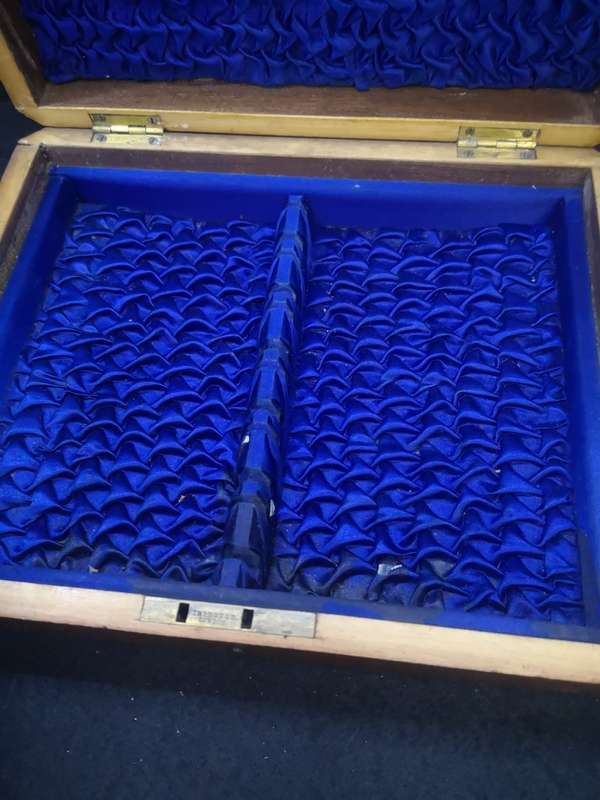 Wooden 2 tier box - London made - no key