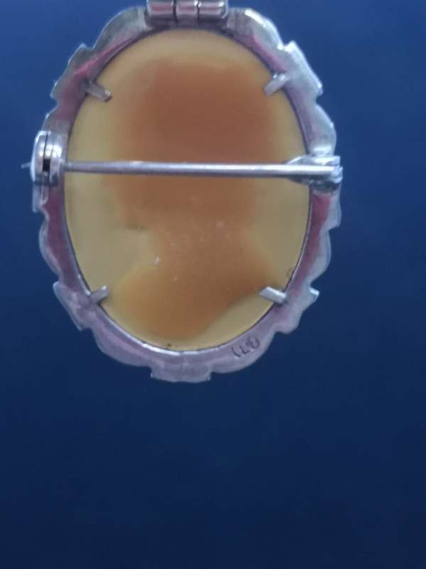 High craftmanship Cameo brooch/pendant set in silver