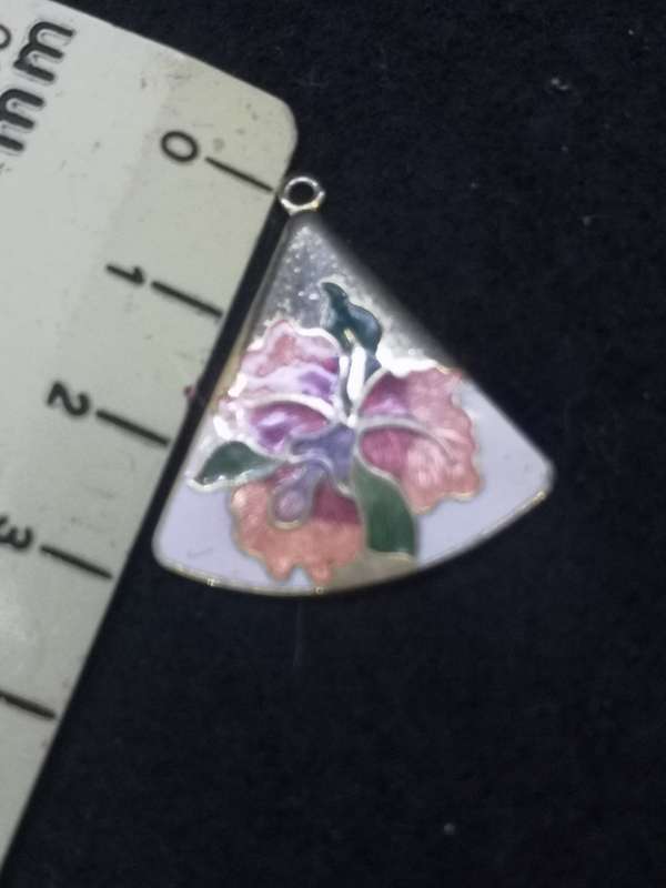 Enameled pendant