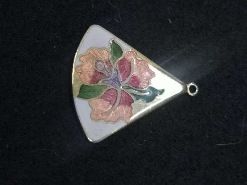 Enameled pendant