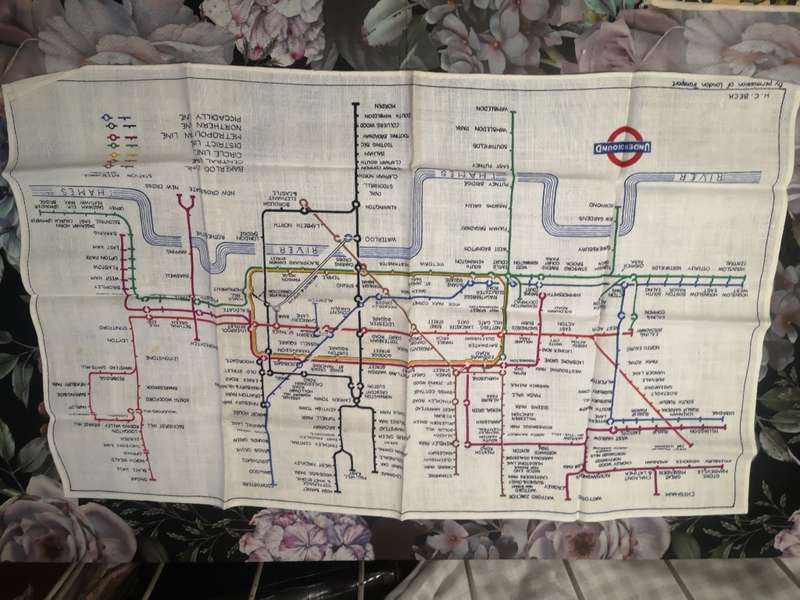 Big vintage underground London wall decoration