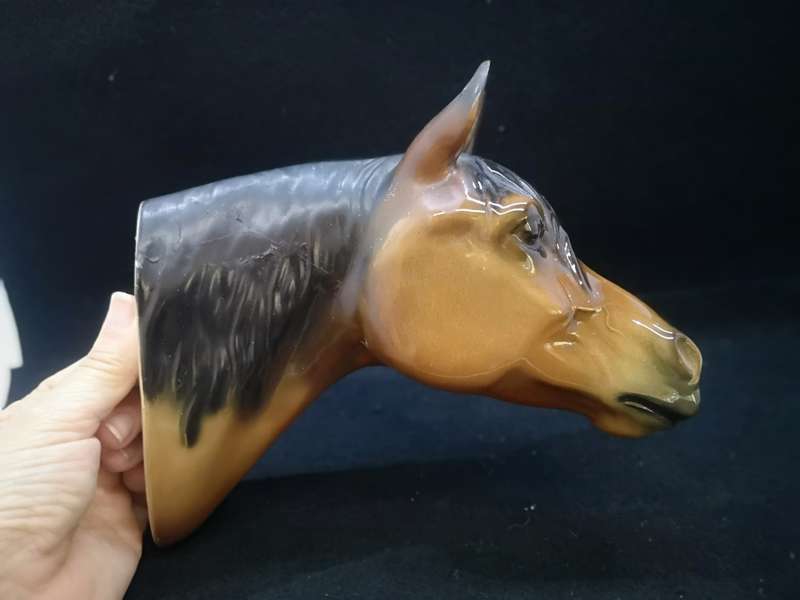 Ceramic wall horse head - repaired but not very noticeable