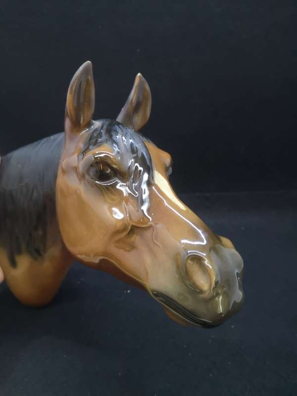 Ceramic wall horse head - repaired but not very noticeable