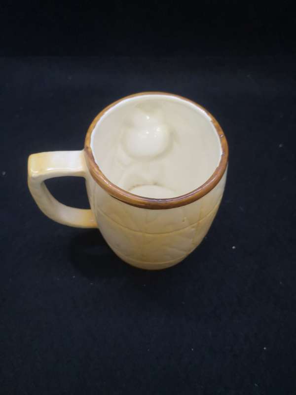 Vintage mug - `let them swing` naked lady with swinging boobs
